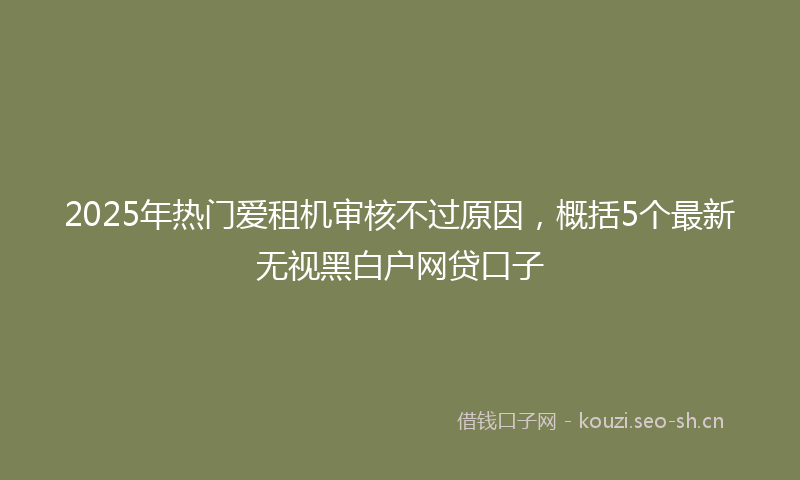 2025年热门爱租机审核不过原因，概括5个最新无视黑白户网贷口子