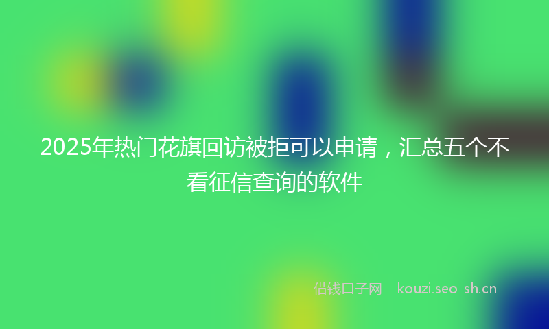 2025年热门花旗回访被拒可以申请，汇总五个不看征信查询的软件