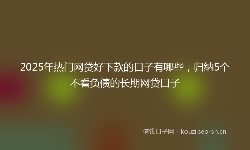 2025年热门网贷好下款的口子有哪些,归纳5个不看负债的长期网贷口子