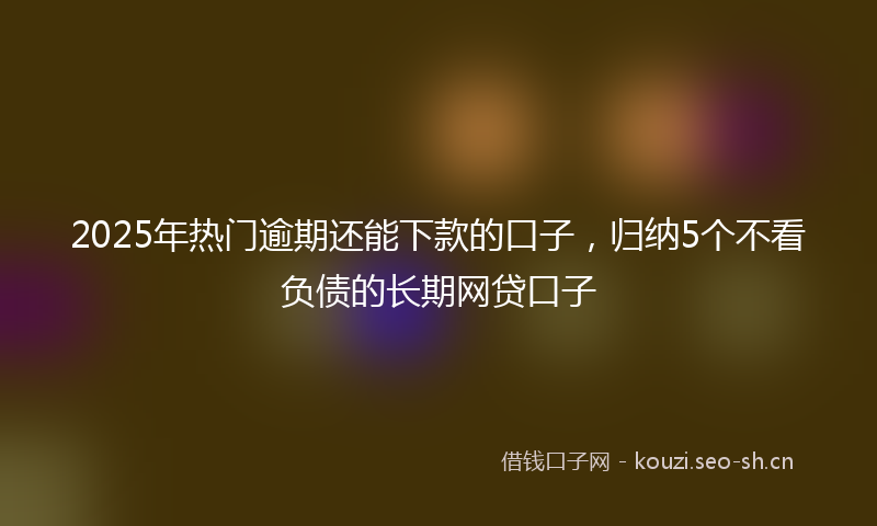 2025年热门逾期还能下款的口子，归纳5个不看负债的长期网贷口子