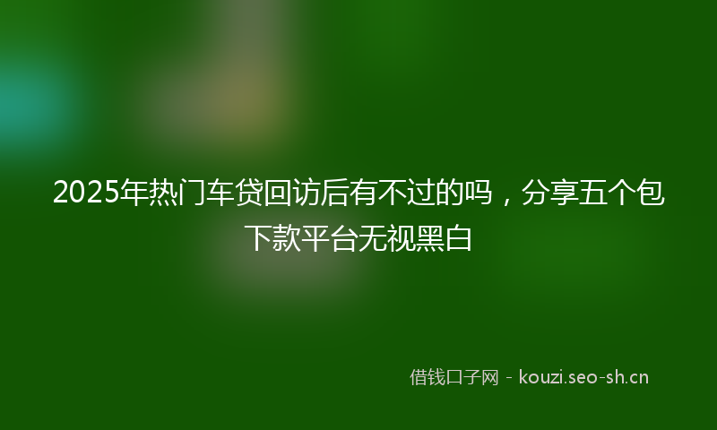 2025年热门车贷回访后有不过的吗，分享五个包下款平台无视黑白