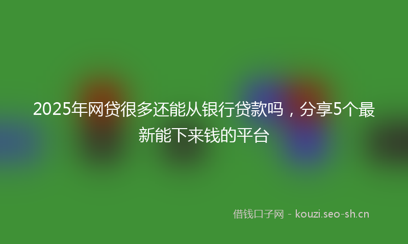 2025年网贷很多还能从银行贷款吗,分享5个最新能下来钱的平台