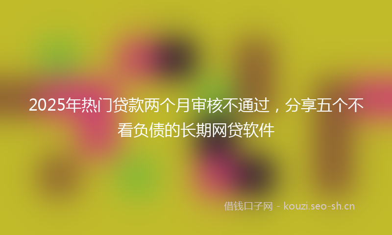 2025年热门贷款两个月审核不通过，分享五个不看负债的长期网贷软件