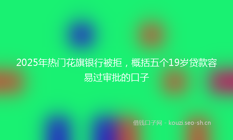 2025年热门花旗银行被拒，概括五个19岁贷款容易过审批的口子