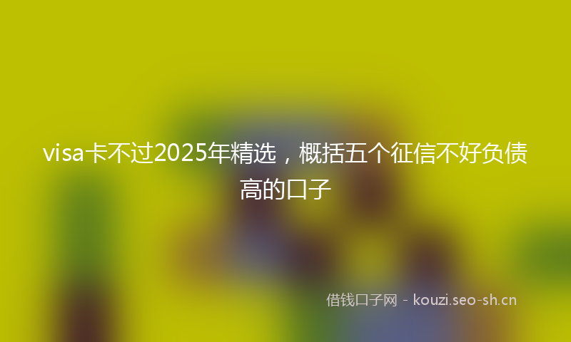 visa卡不过2025年精选，概括五个征信不好负债高的口子