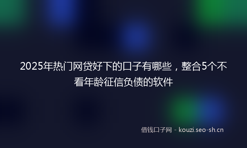 2025年热门网贷好下的口子有哪些，整合5个不看年龄征信负债的软件