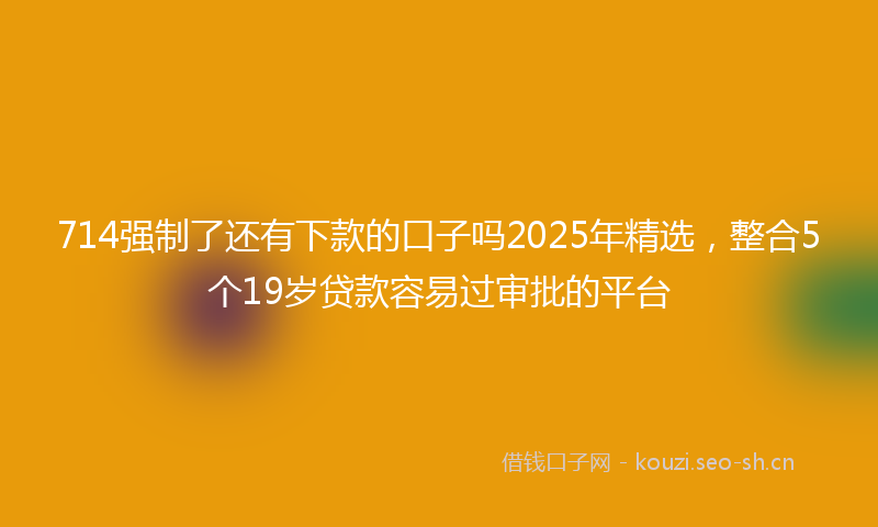 714强制了还有下款的口子吗2025年精选，整合5个19岁贷款容易过审批的平台