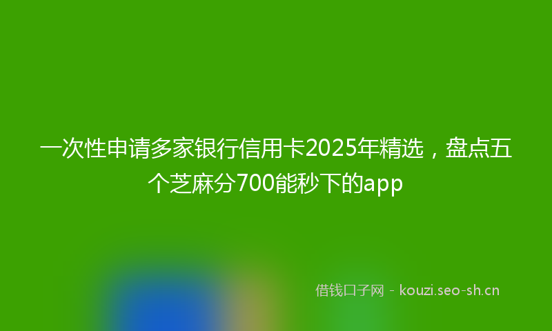 一次性申请多家银行信用卡2025年精选，盘点五个芝麻分700能秒下的app