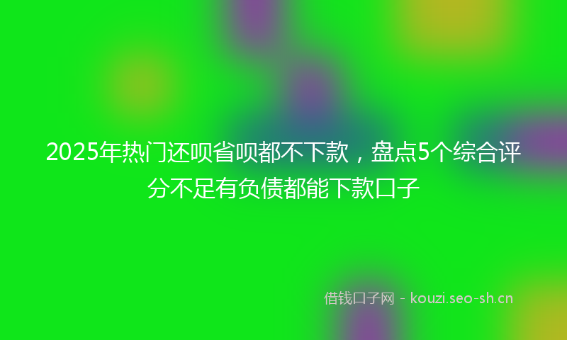 2025年热门还呗省呗都不下款，盘点5个综合评分不足有负债都能下款口子