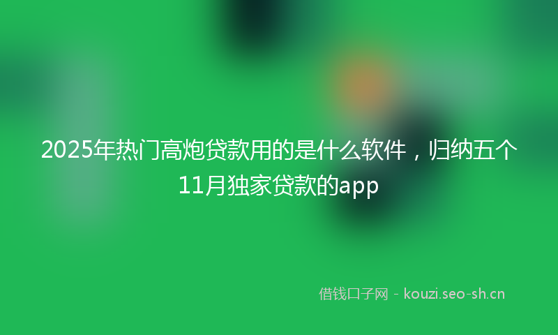 2025年热门高炮贷款用的是什么软件，归纳五个11月独家贷款的app