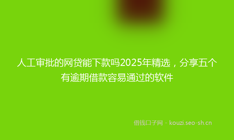 人工审批的网贷能下款吗2025年精选，分享五个有逾期借款容易通过的软件