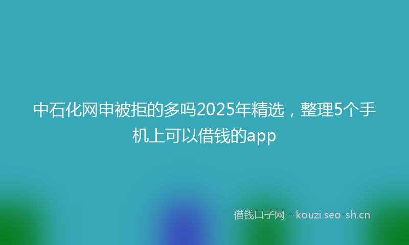 中石化网申被拒的多吗2025年精选，整理5个手机上可以借钱的app