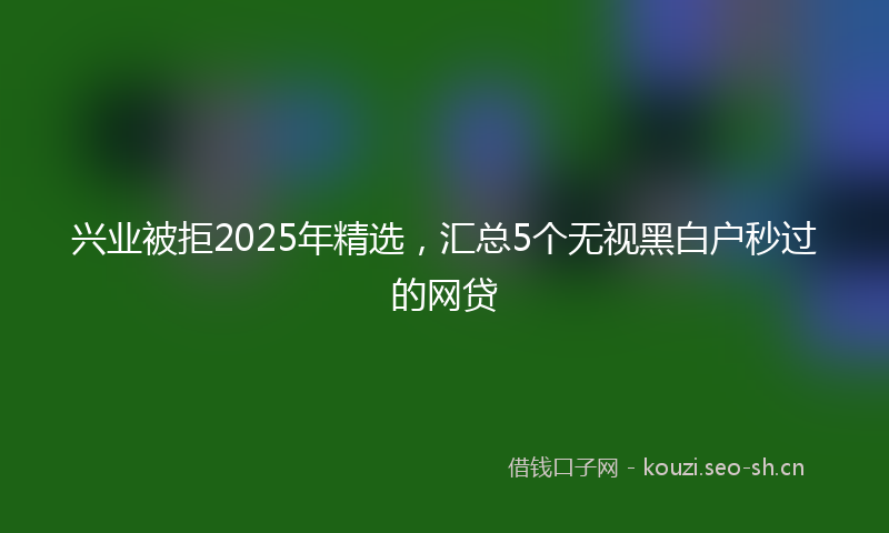兴业被拒2025年精选，汇总5个无视黑白户秒过的网贷