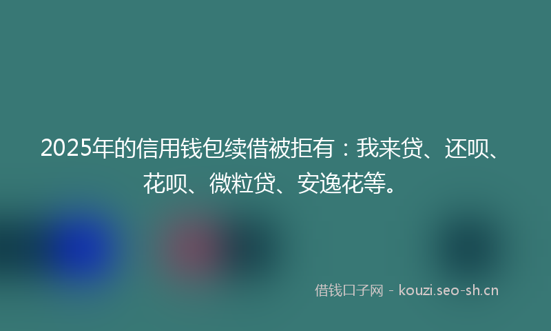 2025年的信用钱包续借被拒有：我来贷、还呗、花呗、微粒贷、安逸花等。