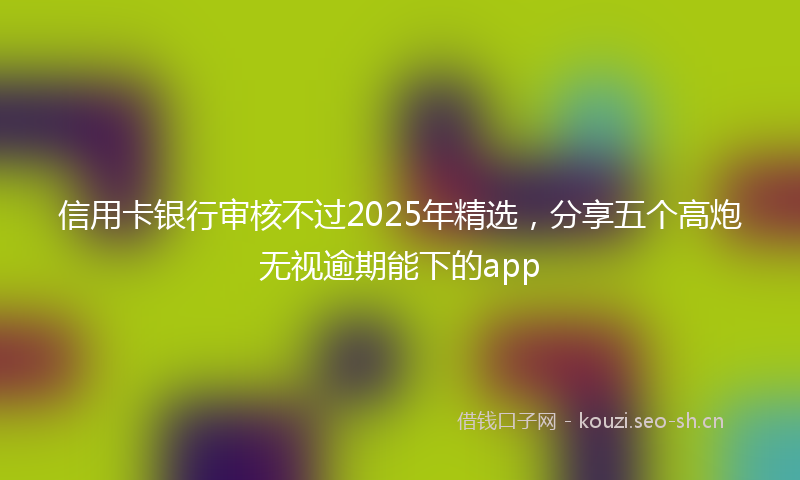信用卡银行审核不过2025年精选，分享五个高炮无视逾期能下的app