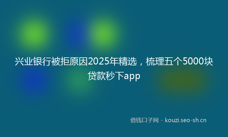 兴业银行被拒原因2025年精选，梳理五个5000块贷款秒下app