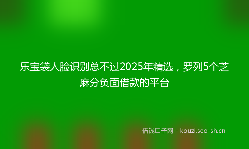 乐宝袋人脸识别总不过2025年精选，罗列5个芝麻分负面借款的平台