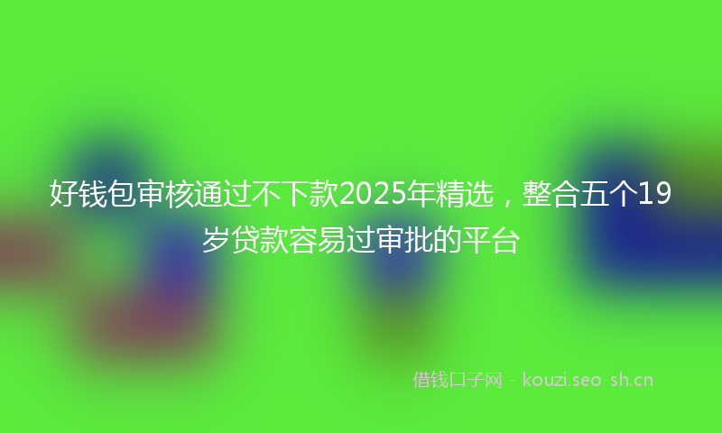 好钱包审核通过不下款2025年精选，整合五个19岁贷款容易过审批的平台