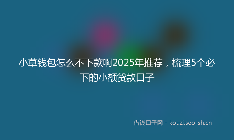小草钱包怎么不下款啊2025年推荐,梳理5个必下的小额贷款口子