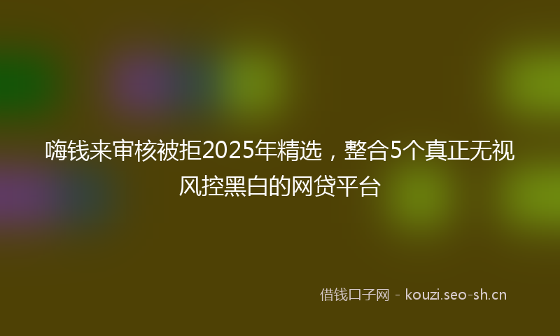 嗨钱来审核被拒2025年精选，整合5个真正无视风控黑白的网贷平台