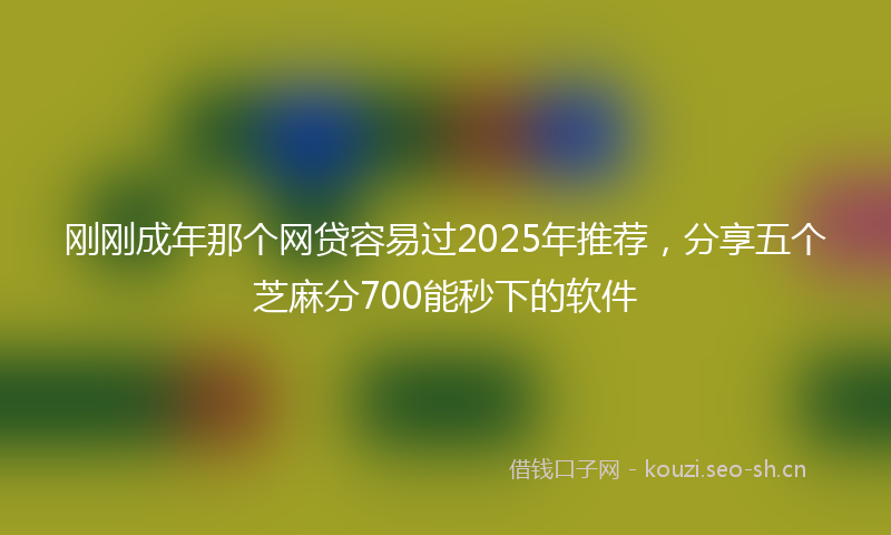 刚刚成年那个网贷容易过2025年推荐，分享五个芝麻分700能秒下的软件