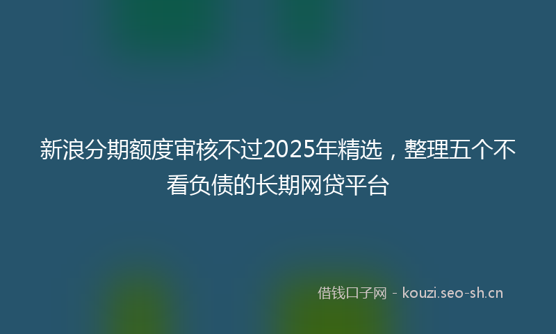 新浪分期额度审核不过2025年精选，整理五个不看负债的长期网贷平台