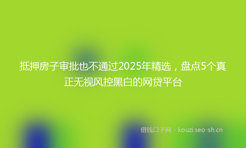 抵押房子审批也不通过2025年精选，盘点5个真正无视风控黑白的网贷平台