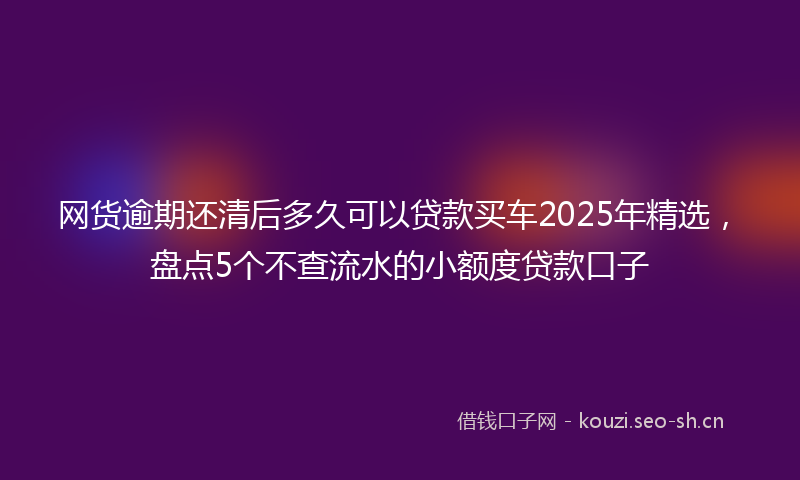 网货逾期还清后多久可以贷款买车2025年精选，盘点5个不查流水的小额度贷款口子