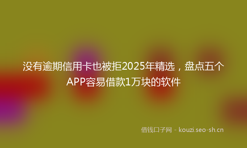 没有逾期信用卡也被拒2025年精选，盘点五个APP容易借款1万块的软件