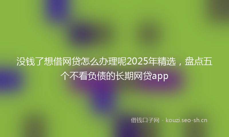 没钱了想借网贷怎么办理呢2025年精选，盘点五个不看负债的长期网贷app