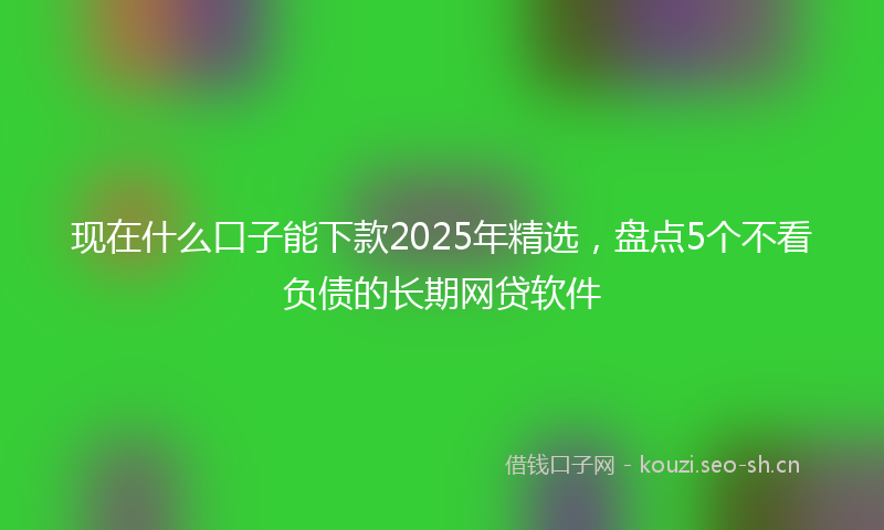 现在什么口子能下款2025年精选，盘点5个不看负债的长期网贷软件