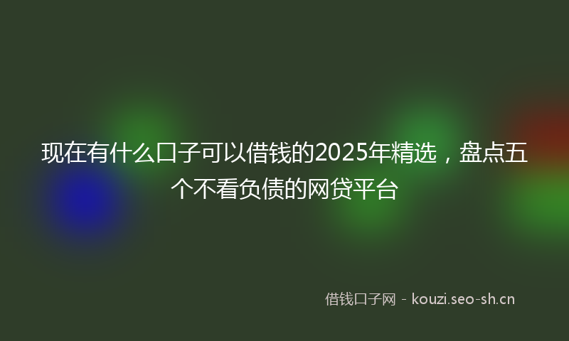 现在有什么口子可以借钱的2025年精选，盘点五个不看负债的网贷平台