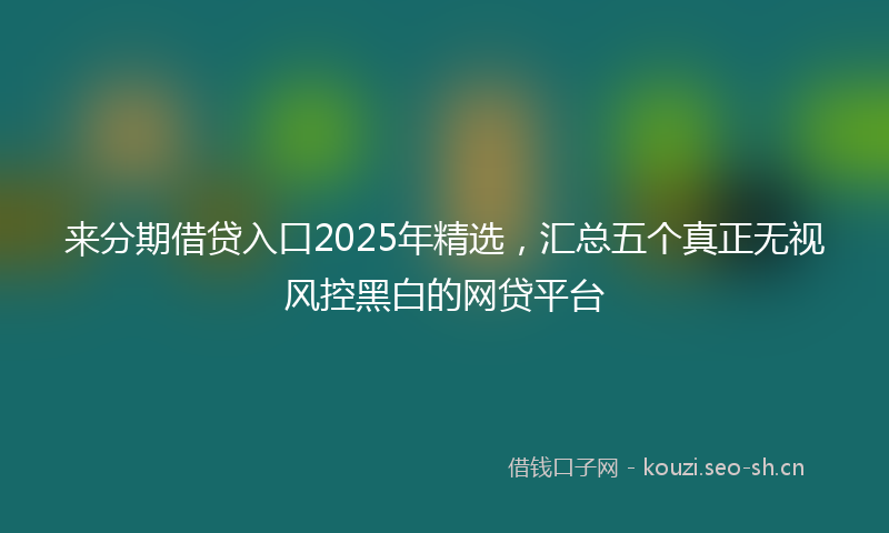 来分期借贷入口2025年精选，汇总五个真正无视风控黑白的网贷平台
