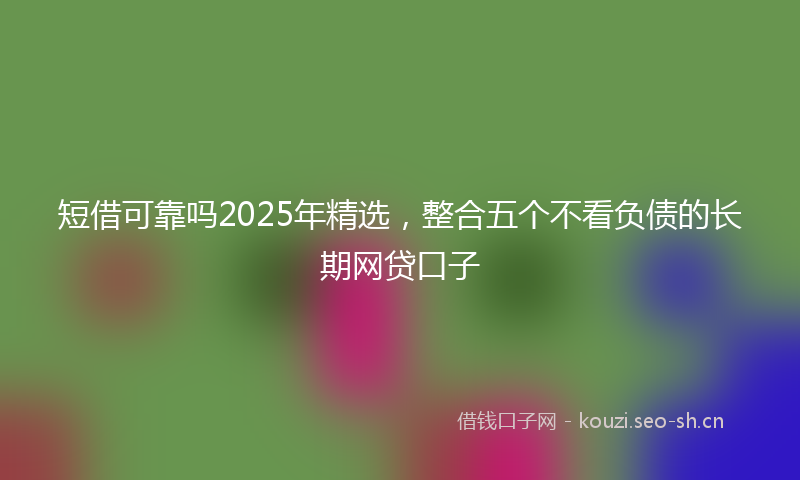 短借可靠吗2025年精选，整合五个不看负债的长期网贷口子