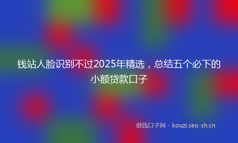 钱站人脸识别不过2025年精选，总结五个必下的小额贷款口子