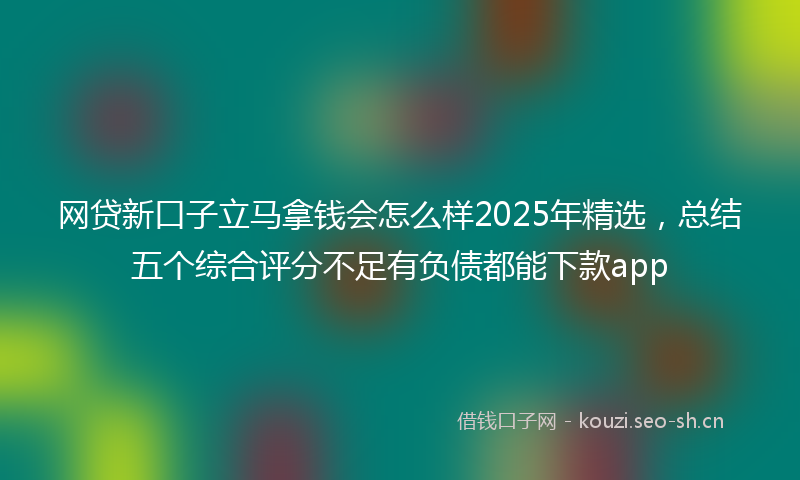 网贷新口子立马拿钱会怎么样2025年精选，总结五个综合评分不足有负债都能下款app