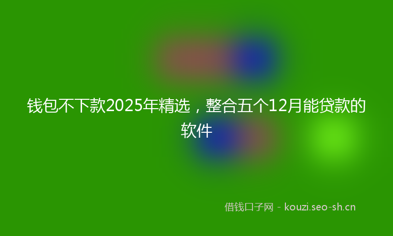 钱包不下款2025年精选，整合五个12月能贷款的软件