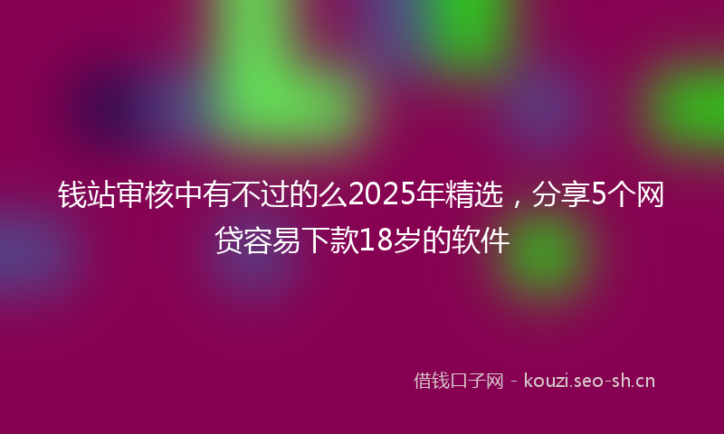钱站审核中有不过的么2025年精选，分享5个网贷容易下款18岁的软件