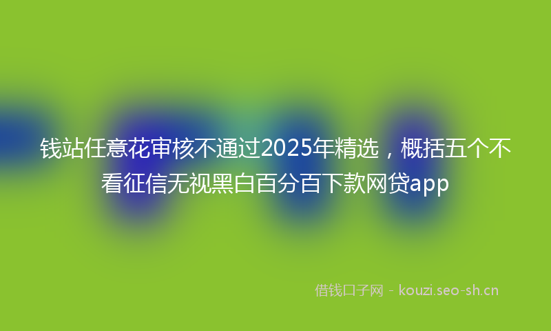 钱站任意花审核不通过2025年精选，概括五个不看征信无视黑白百分百下款网贷app