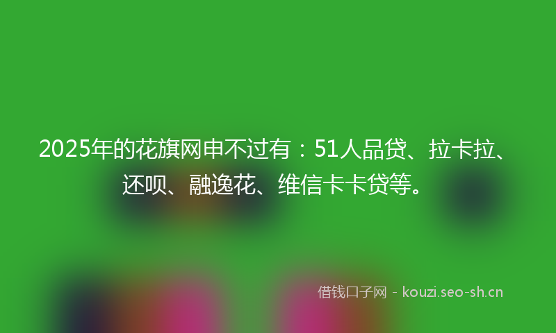 2025年的花旗网申不过有：51人品贷、拉卡拉、还呗、融逸花、维信卡卡贷等。