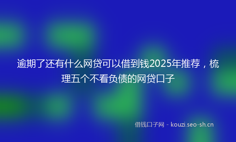 逾期了还有什么网贷可以借到钱2025年推荐，梳理五个不看负债的网贷口子