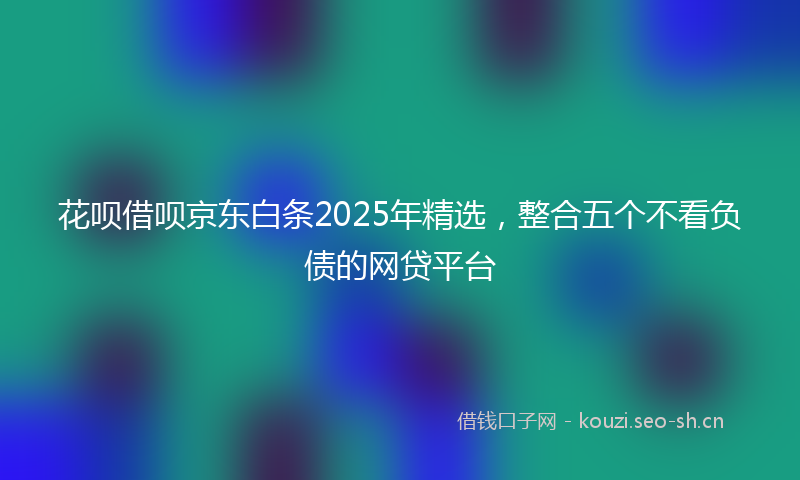 花呗借呗京东白条2025年精选，整合五个不看负债的网贷平台