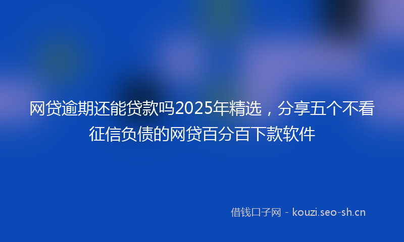 网贷逾期还能贷款吗2025年精选，分享五个不看征信负债的网贷百分百下款软件