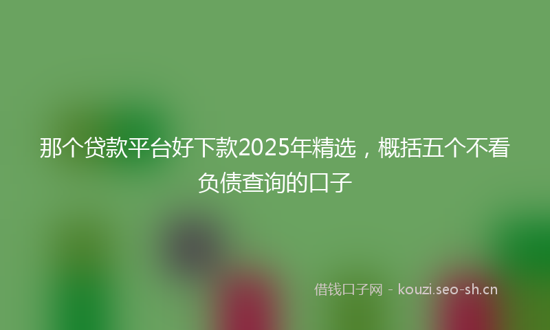 那个贷款平台好下款2025年精选，概括五个不看负债查询的口子