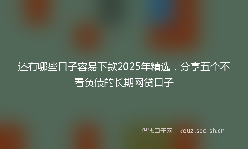 还有哪些口子容易下款2025年精选，分享五个不看负债的长期网贷口子