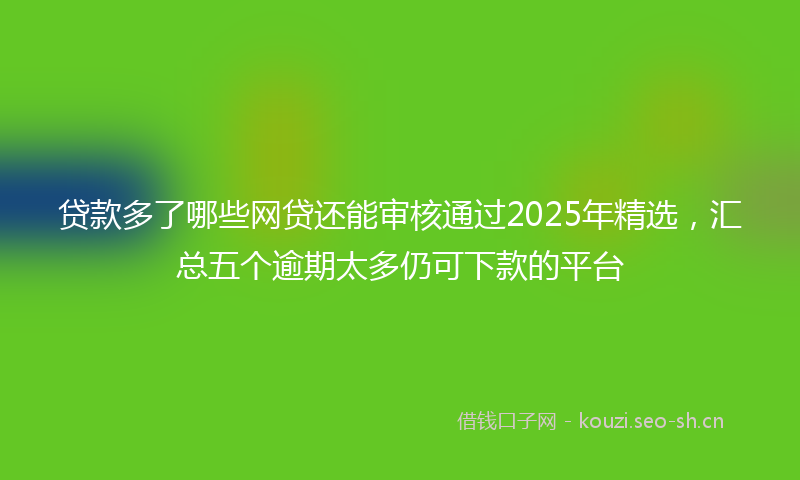 贷款多了哪些网贷还能审核通过2025年精选，汇总五个逾期太多仍可下款的平台