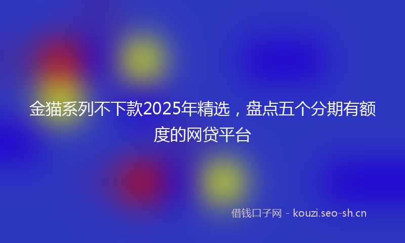 金猫系列不下款2025年精选，盘点五个分期有额度的网贷平台