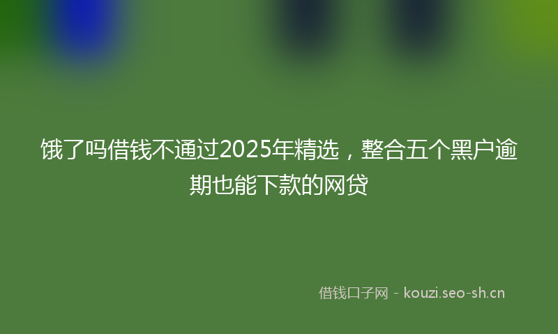 饿了吗借钱不通过2025年精选，整合五个黑户逾期也能下款的网贷