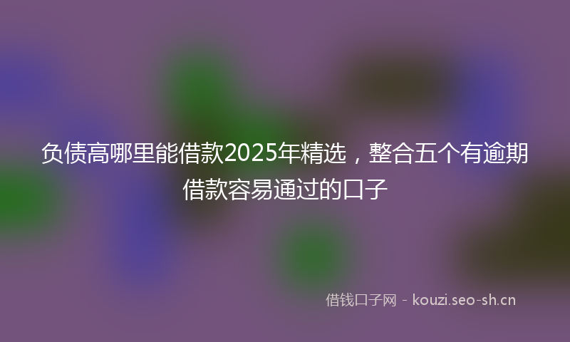 负债高哪里能借款2025年精选，整合五个有逾期借款容易通过的口子