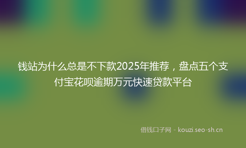 钱站为什么总是不下款2025年推荐，盘点五个支付宝花呗逾期万元快速贷款平台